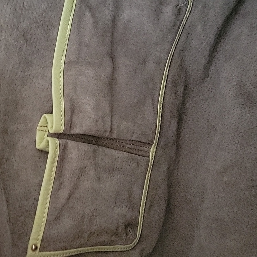 EILEEN WEST Scrumptious Pale Green Leather Large Handbag with Coin purse BEAUTY - Picture 8 of 11